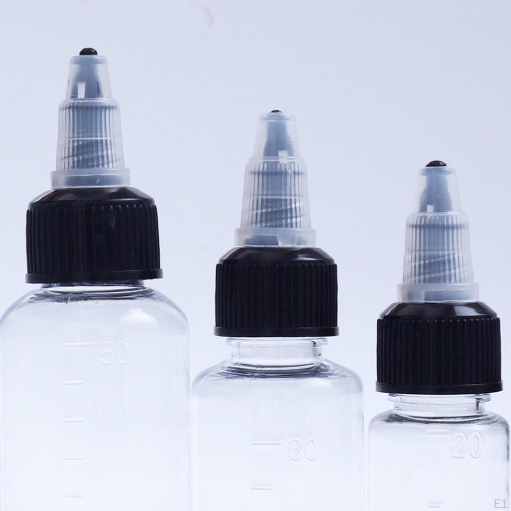 5 Count Sharp Dropper Bottles for Liquids with No Leakage Design
