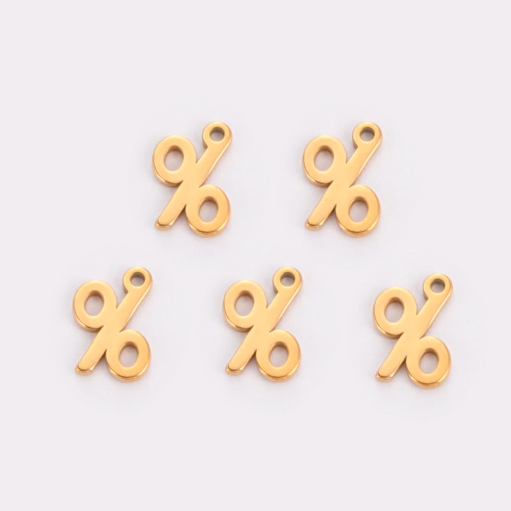 Teamer Stainless Steel Charms DIY Jewelry Making Question Mark At Dollar Sign Mini Charms Bracelet Necklace Handmade Accessories