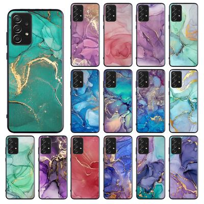 Green Blue Purple Marble Phone Case for Samsung Galaxy A13 A22 A12 A32 A71 A11 A21S A33 A52 A72 A51 A50 A70 A31 M31