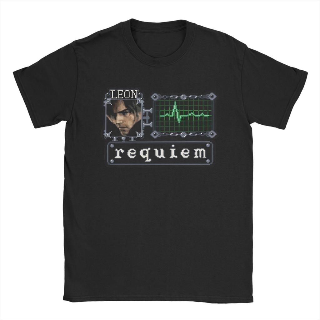 leon s kennedy T Shirt Beach Cotton TShirts For Men Hip Hop Loose Tee Shirt Short Sleeve Funny Top Tees