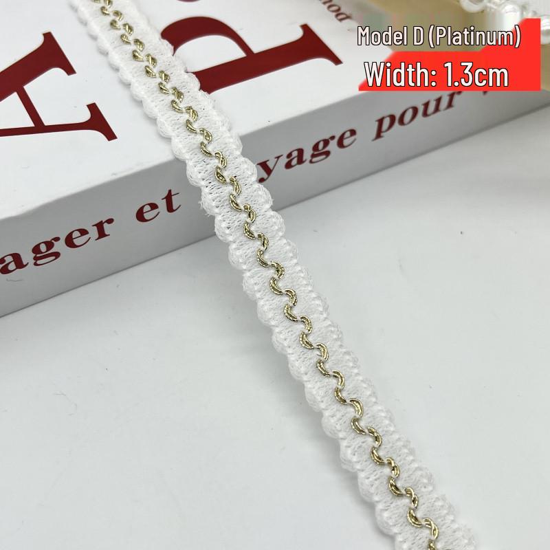 Handmade Gold & Silver Thread Lace: Song Brocade National Style for DIY Clothing, Cuffs, Curtains, and Cushion Decoration.
