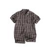 Korean-Style 2025 Kids' Plaid Jumpsuit: Spring/Summer Romper for Boys & Girls