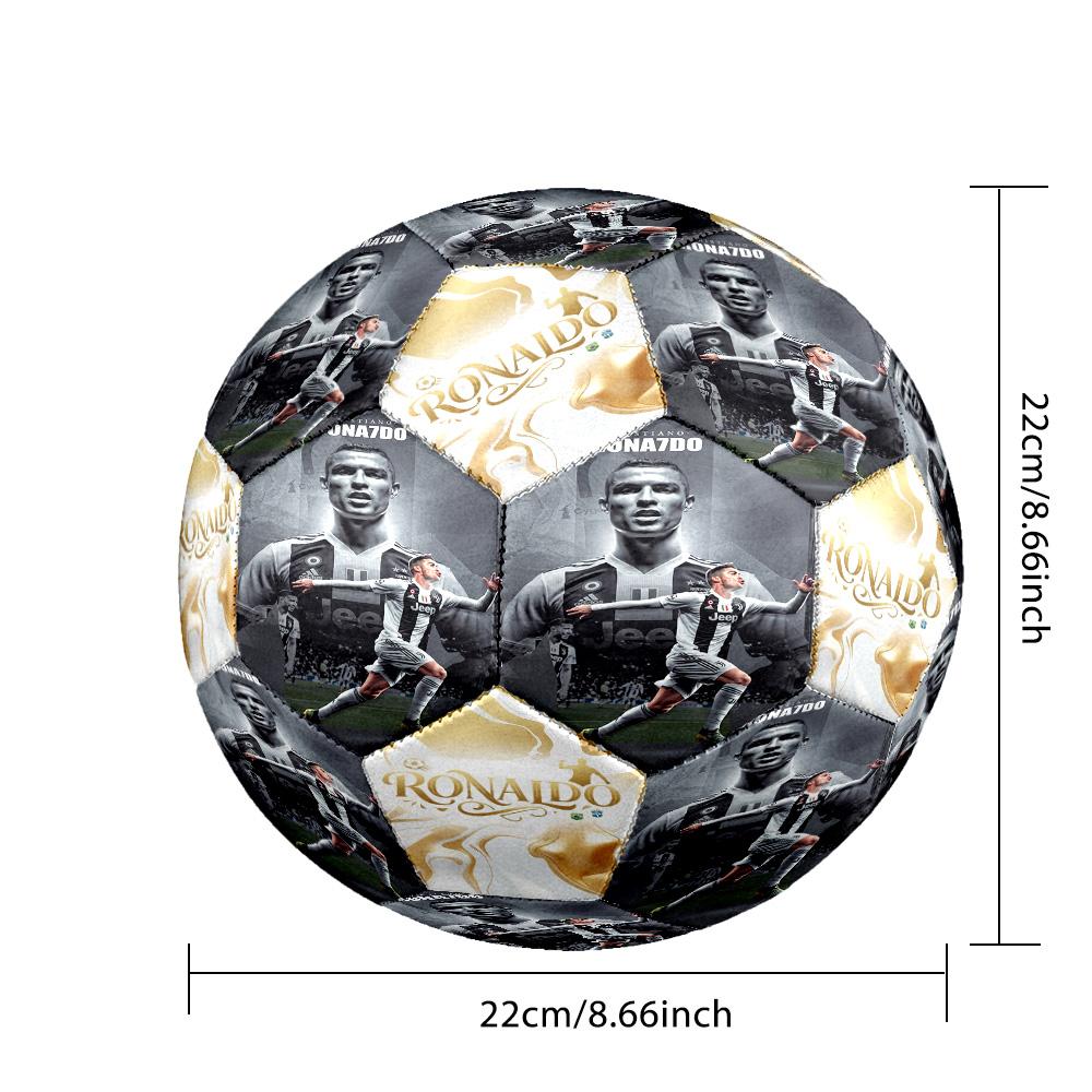 Ronaldo's Juventus Celebration Size 5 Soccer Football Machine-Stitched Indoor/Outdoor Training and Matches Soccer Accessory