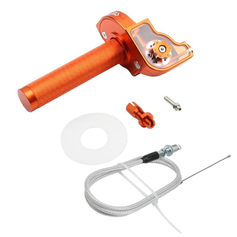 CNC Aluminum 22mm For Moped Scooter ATV Quad Bike Motorcycle Universal Accelerator Throttle Twist Grips Handlebars Cable Throttles 2