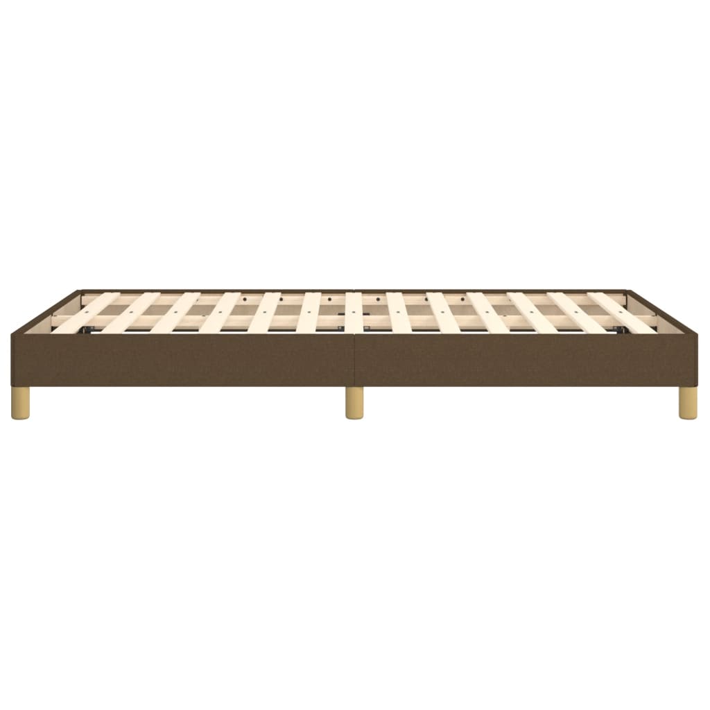 Bed Frame without Mattress Dark Brown 120x190 cm Fabric