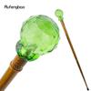 Green Glass Ball Walking Cane Fashion Decorative Luxury Stick Decorative Cane Elegant Fashion Cosplay Alloy Crosier Stick 92cm