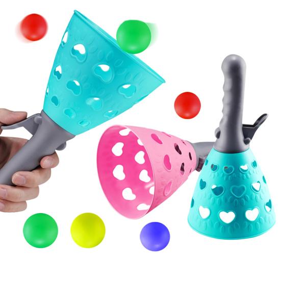 1 Set Catapult Ball Convenient Carry Funny Lightweight Throwing Catching Ball Game Outdoor Toy for Gift