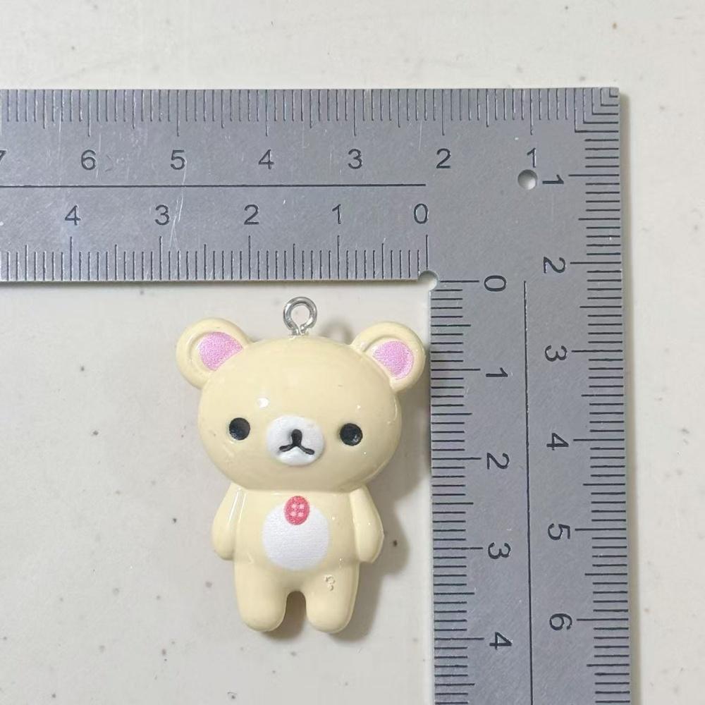 2pcs Kawaii Rilakkuma Easy Bear Keyrings Lazybear Doll Keychains Bag Clothing Puller Phone Rope Keyring Pendant Best Friend Gift