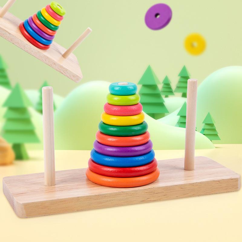 Wooden Stacking Multilayer Puzzle For Concentration Development Intelligence