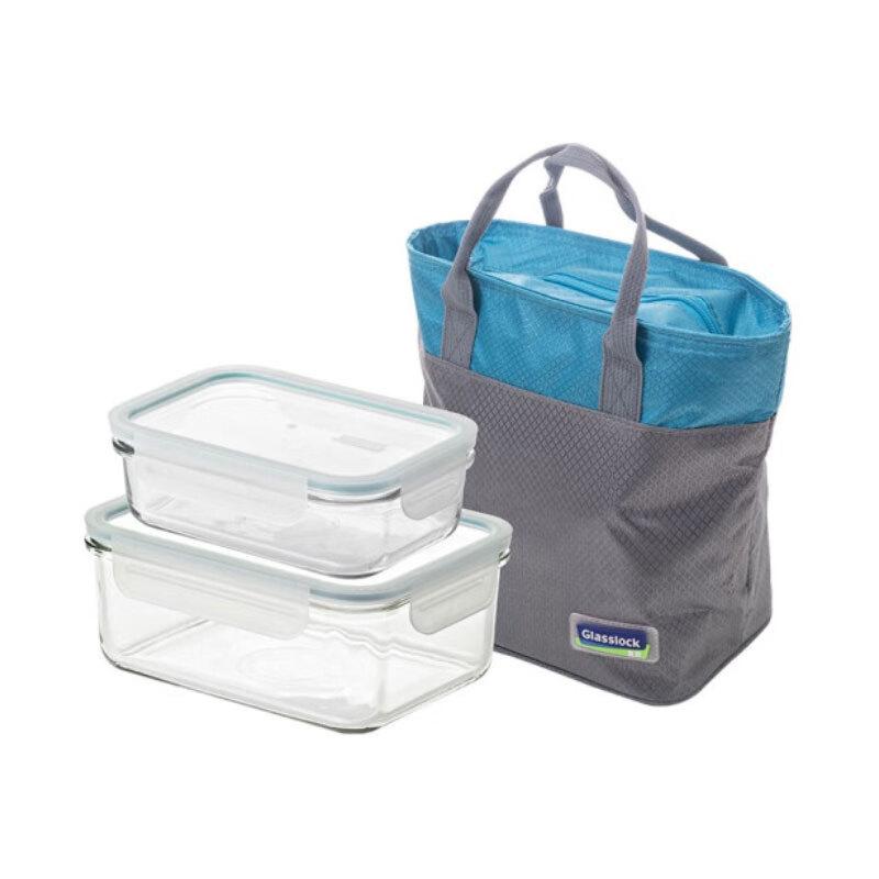 GLASSLOCK Fancy Series Tempered Glass Food Storage Container 2-Piece Set