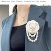 Flower Brooch Pin Corsage Badge Pearl Tassel Brooches for Women Accessories
