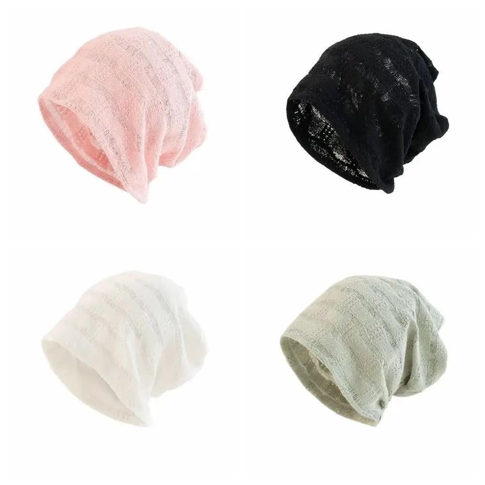 Thin Knitted Hat Hollow Design Sunscreen Cap Fashion Beanies Hat Spring Summer