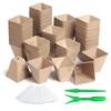 ABUL-120 Pack Square Peat Pots For Seedlings, Seed Starting Pots With Drainage Holes,Biodegradable Herb Seed Pots Kits