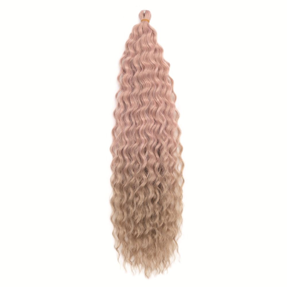 Heat Resistant Fiber Deep Wave Wig Ombre Marly Hair Synthetic Crochet Hair Kinky Curly Hair