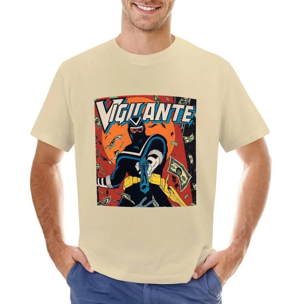 New Fashion Heavyweight Vintage Vigilante Peacemaker Quotes T-shirt Aesthetic Clothes Vintage Oversizeds Mens Vintage T Shirts