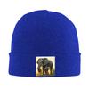 A Majestic Elephant With Her Baby Elephant Warm Knitted Cap Winter Knit Bonnet Hat Skullies Beanies Hip Hop Caps for Unisex