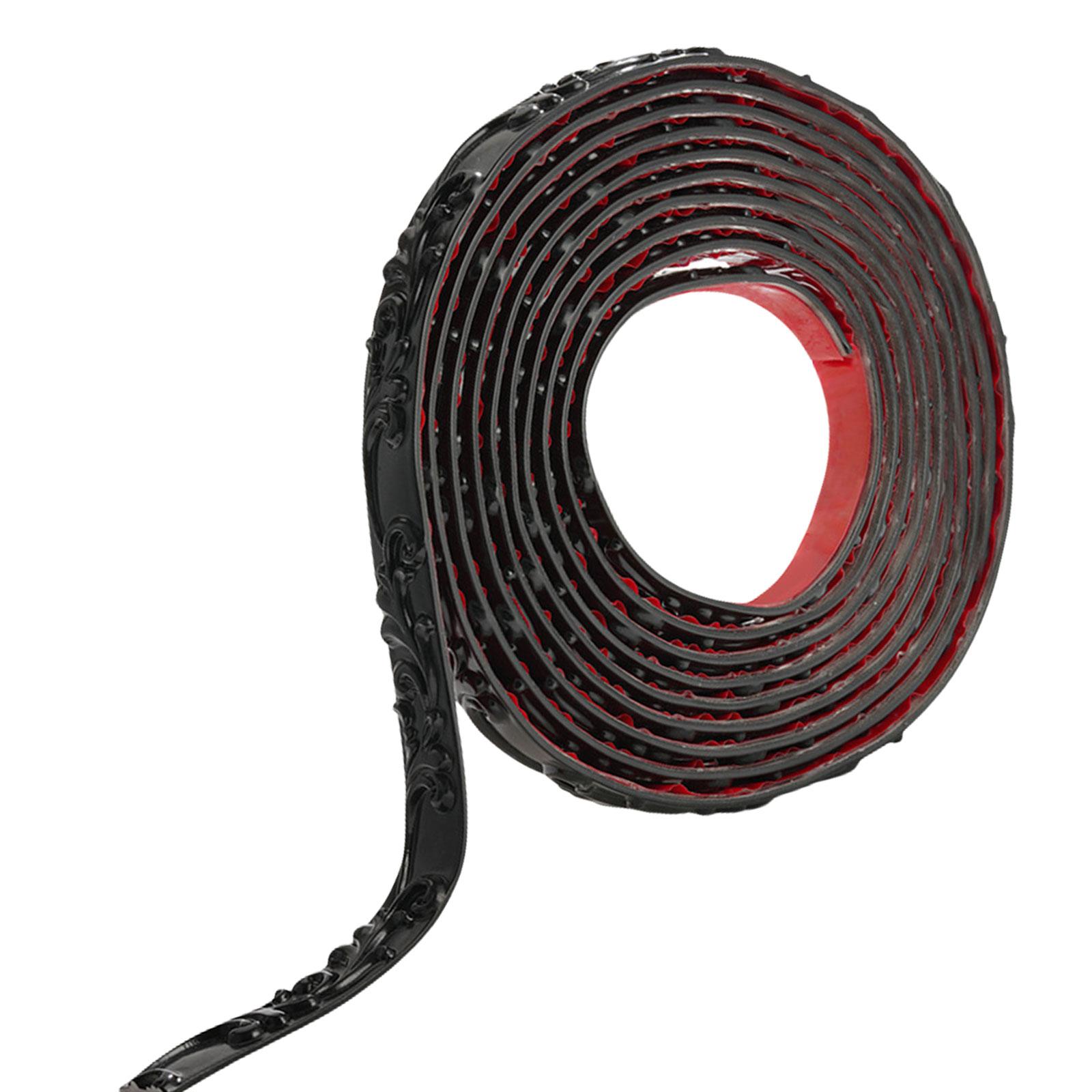 

Легкая установка, самоклеящийся молдинг 16,4 фута, гибкая отделка для краев стен и шкафов для элегантного украшения дома чёрный