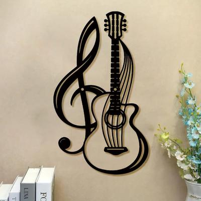 1 Stück Metallwandschild - Musiknote & Violinenmuster. Wanddekoration aus Eisenkunst. Für Garten, Küche, Hotel und Balkon.. Wohnkultur