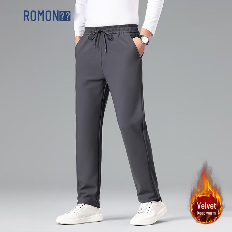 

Romon Men s Fleece-Lined Straight Casual Pants XL
