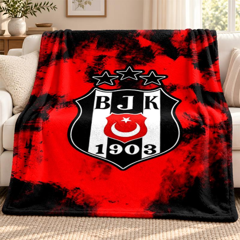 Besiktas JK blanket Flannel Blanket Soft Cozy Plush Throw for Sofa Bed Lightweight Home Decoration Outdoor camping