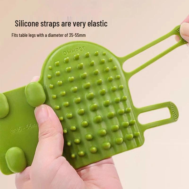 Cat Scratch & Massage Kit: Silicone Table Leg Comb & Wall Corner Scratcher for Grooming & Play