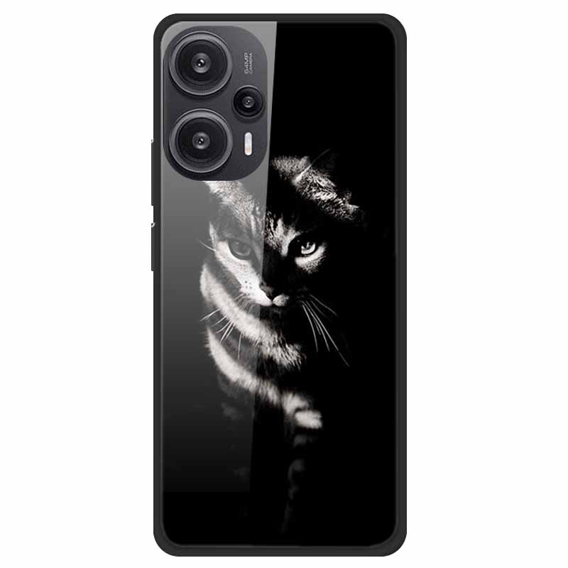For Xiaomi Poco F5 5G F5Pro Case Luxury Tempered Glass Soft Bumper Phone Cover for POCO F5 Pro 2023 Fundas on PocoF5 Painted