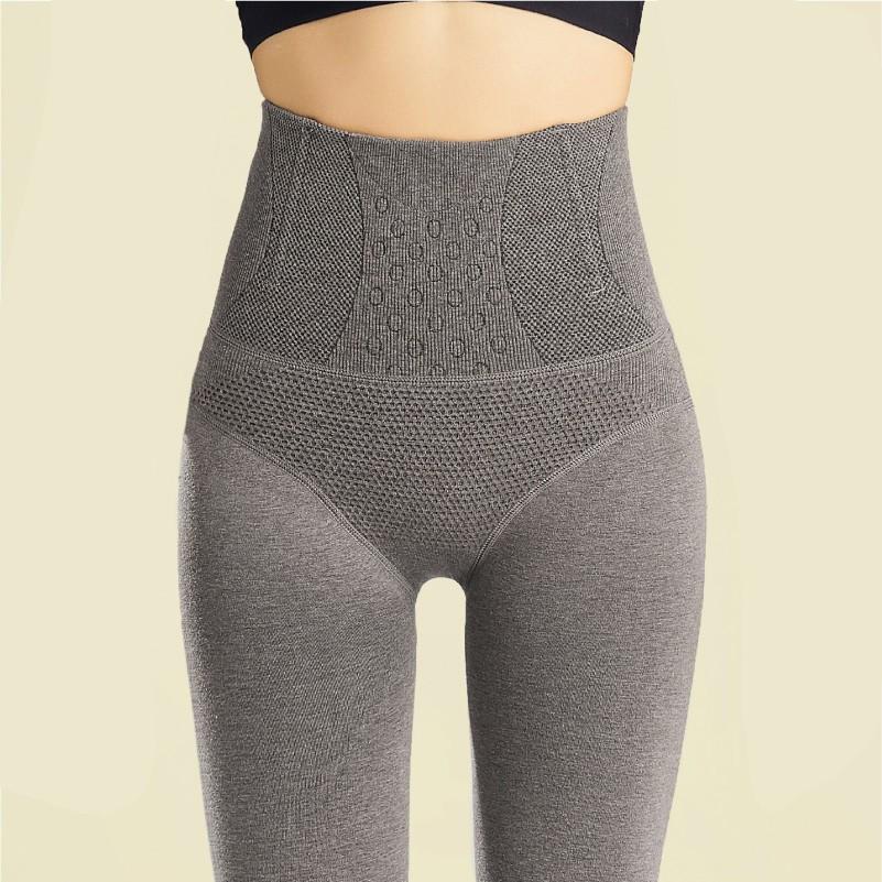 Winter Verdickte Elastizität Schritt Auf Die Leggings Frauen Supernatural Einfarbig Hohe Taille Baumwolle Leggings Große Größe Dehnbar
