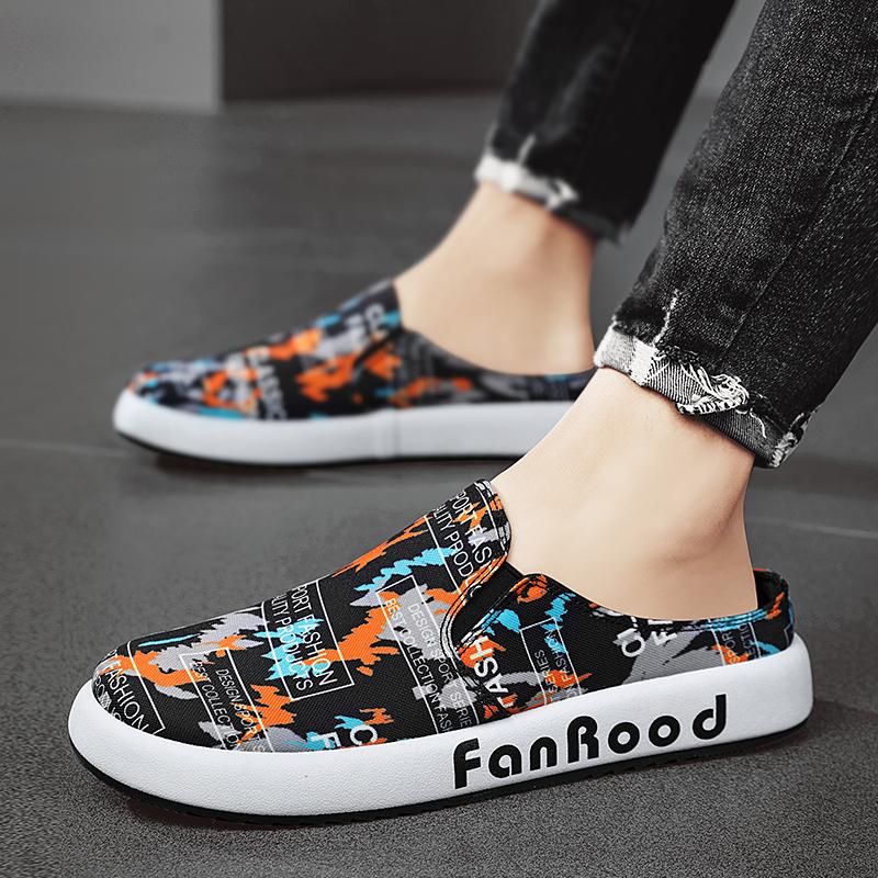 

MenS Casual Slippers Summer New Breathable Outdoor Non Slip Slippers Half Drag Sports Slippers breathable half towing 39 чёрный