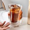 Double Wall Glass Coffee Cup Heat Insulation Electric Torch Shape Cappuccino Breakfast Glass Cold Drinks Iced Beer Mug