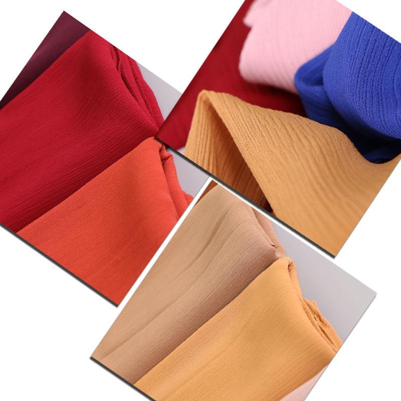 Pearl chiffon willow wrinkled pleated headscarf scarf ethnic style