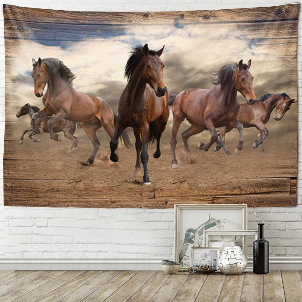 

Животное скачущая лошадь настенный гобелен Art Maxima декоративное одеяло занавеска украшение для комнаты гостиной 100X75CM