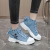 Fashion Zipper Women's Canvas Shoes New In Designer Luxury Fashion 2025 39 Ladies Footwear Comfortable and Elegant Cheap Vulcanized Shoe