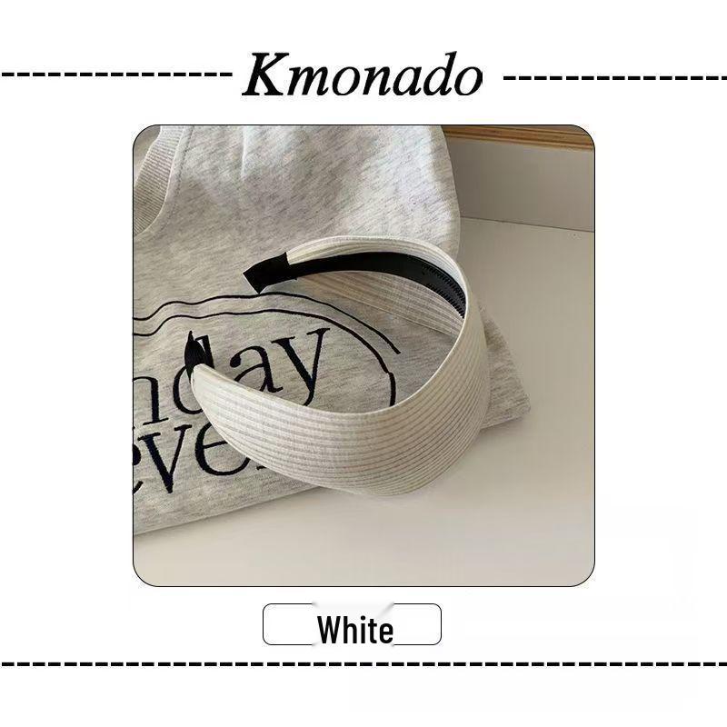 Yi Mengling Graues Strickstirnband mit breiter Krempe für Damen - Herbst/Winter 2025 Neue Kollektion Haaraccessoire.