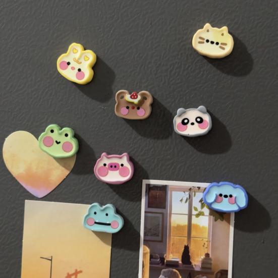 Small Gifts for Friends 8Pcs Cartoon Animal Fridge Magnets, Cute Resin Magnetic Decorations Refrigerator Whiteboard And Office Shaped Stickers