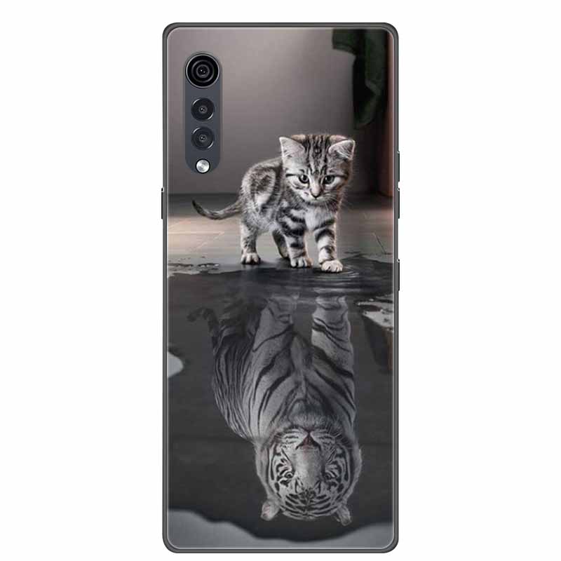 For LG Velvet Case 2Pro Fashion Soft TPU Silicone Cartoon Cat Phone Cover For LG Velvet 5G Back Cases Funda Bumper Protect Coque