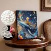 5D Pearl Jigsaw Puzzle Set  Prince on The Whale Pattern Square Pearl  Home Decoration  Handmade Gift Pearl Artistic Home Decor Item