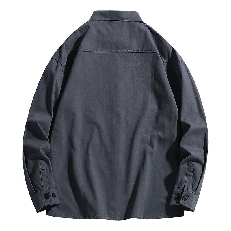 New Spring and Summer Shirt Hong Kong Style Autumn Long-sleeved Work Shirt Versatile Top Clothes