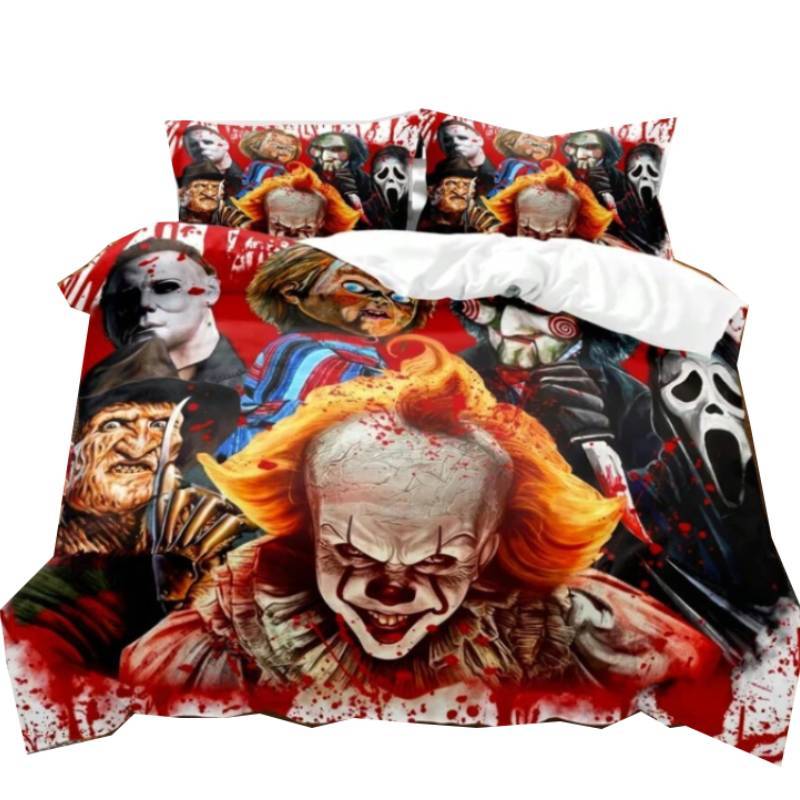 Printed Duvet It Cover Pillowcase Bedding Three Piece Set Decoration Bedroom