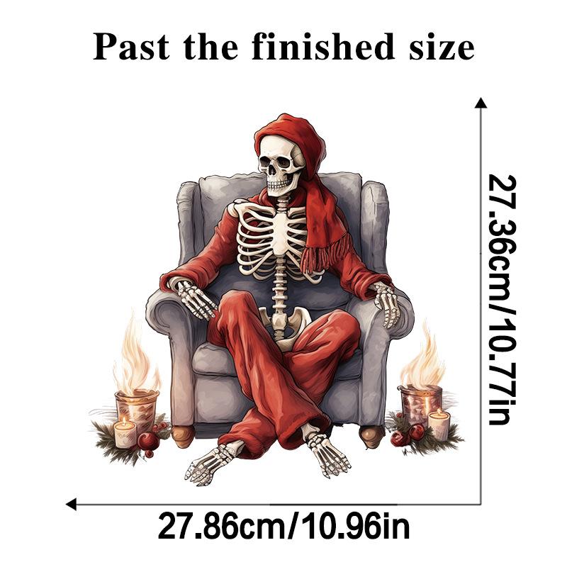 

Страшные наклейки скелетов на Хэллоуин Холодильник Шкафчик в ванной Комната Ужасный декор Принадлежности для вечеринки 30x30CM