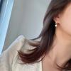 1 Pair Stud Earrings Twisted Rhinestones Jewelry Korean Style Faux Pearls Stud Earrings Jewelry Gifts
