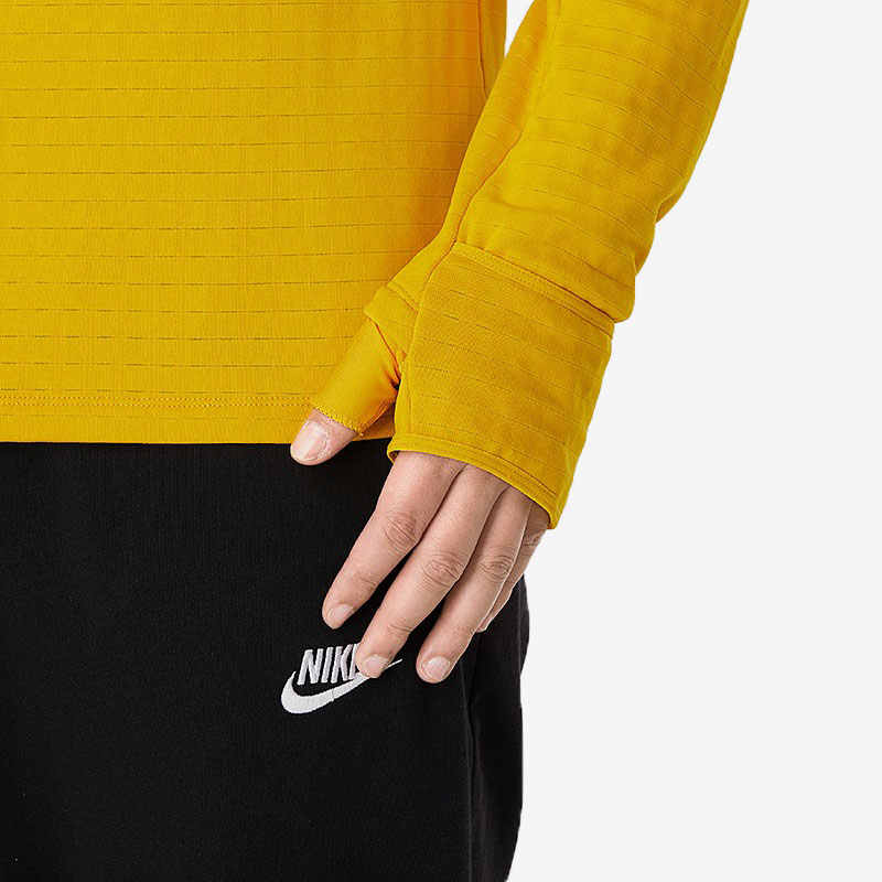 Nike Therma Element Reflective Running Training Top Men Tops Dark-Sulphur DC6972-740