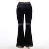 Women Fashion Pants Gothic Paneled Lace Wide-leg Pants Long Pants