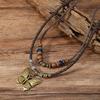 Retro Leather Butterfly Necklace for Men & Women: Handwoven, Multi-layer Design for Everyday Wear