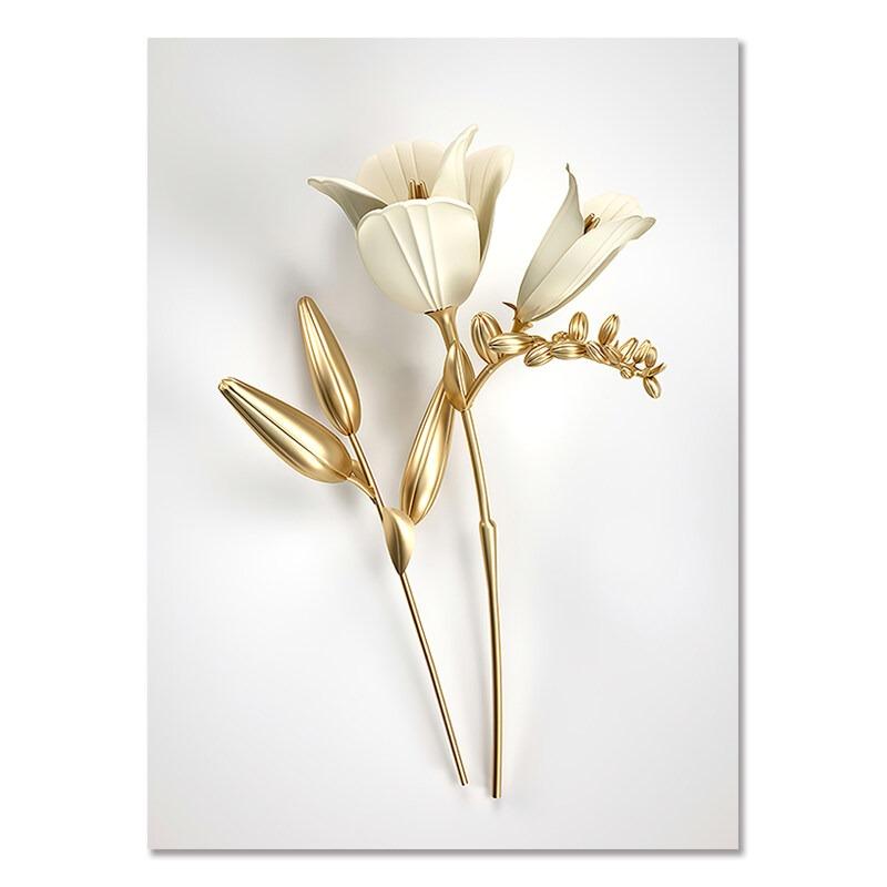 

Минималистичный постер с золотыми розами, настенные художественные постеры и принты, холст, картина с листьями, роскошная HD картина для домашнего декора в гостиную 21cm×30cm NoFrame