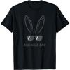 Bad Hare Day Divertente Coniglio Coniglietto Design Occhiali Fresco Meme Battuta Maglietta