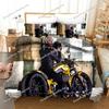 Sexy Girl Motocross Duvet Cover Extreme Sports Theme Bedding Set for Boys Teens Man Microfiber 3D Beauty Queen King Quilt Cover