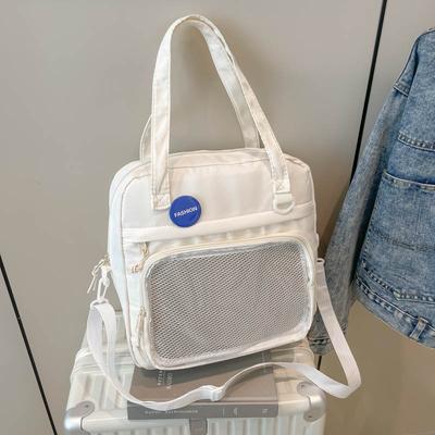 2025 Winter New Leisure Bag Messenger Daily Versatile Transparent Baby Bag Shoulder Canvas Large-capacity Campus