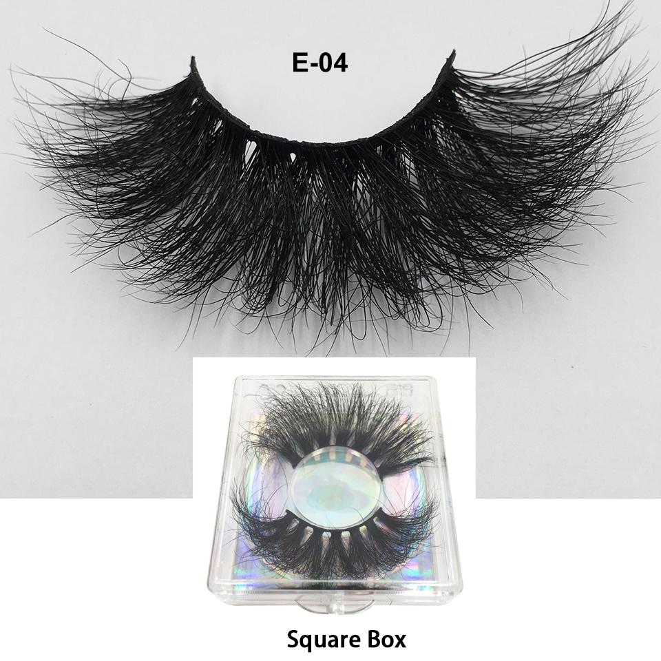 RED SIREN Mink Eyelashes 25mm Lashes 1 Pair Fluffy Messy 3D False Eyelashes Long Natural Lashes Wholesale Makeup Mink Lashes