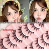 Hard Stem 009 One-Piece Dense False Eyelashes - Devil Full Strip, Barbie Manga Cos Fairy, Natural Beginner