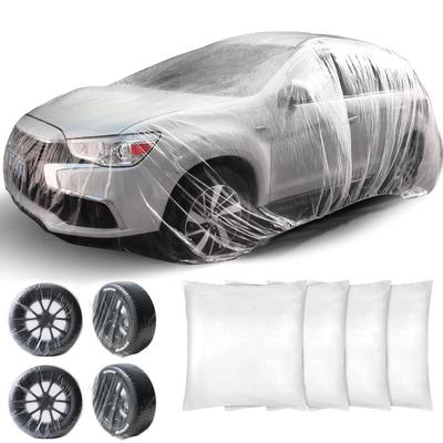 Thickened Transparent Disposable Car Cover - Rainproof & Dustproof Protection Set